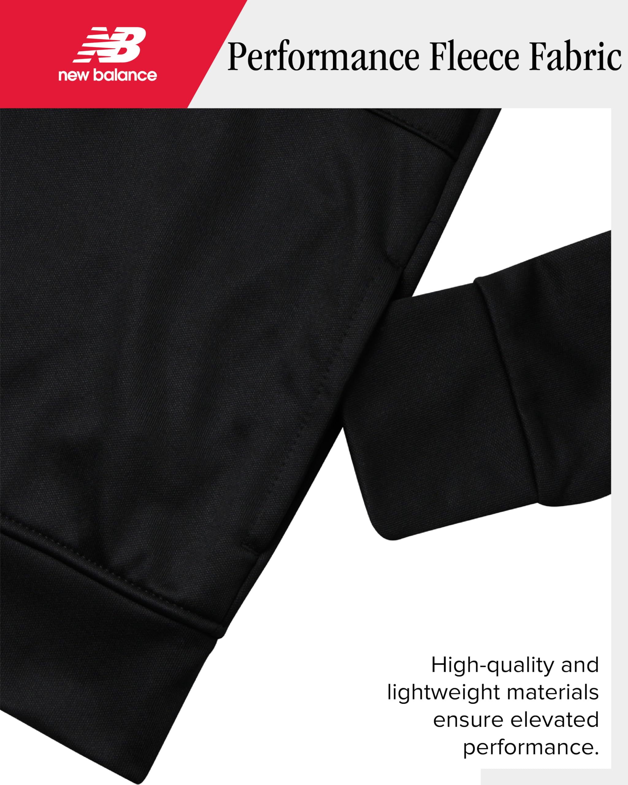 New Balance Boys 3-Piece Joggers Set - Performance Fleece Hoodie, Jogger Pants & Graphic Tee for Toddlers & Boys (2T-12) | Athletic Wear for School, Play & Everyday Comfort
