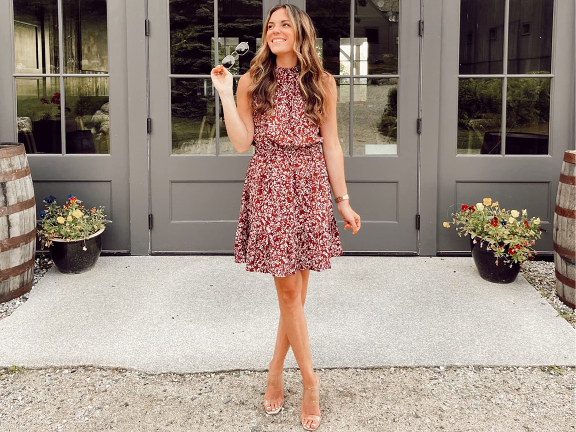 Women's Summer Chiffon Dress - Sleeveless Spaghetti Strap Blouse & Flowy Skirt Outfit | Perfect for Beach, Vacation & Casual Wear