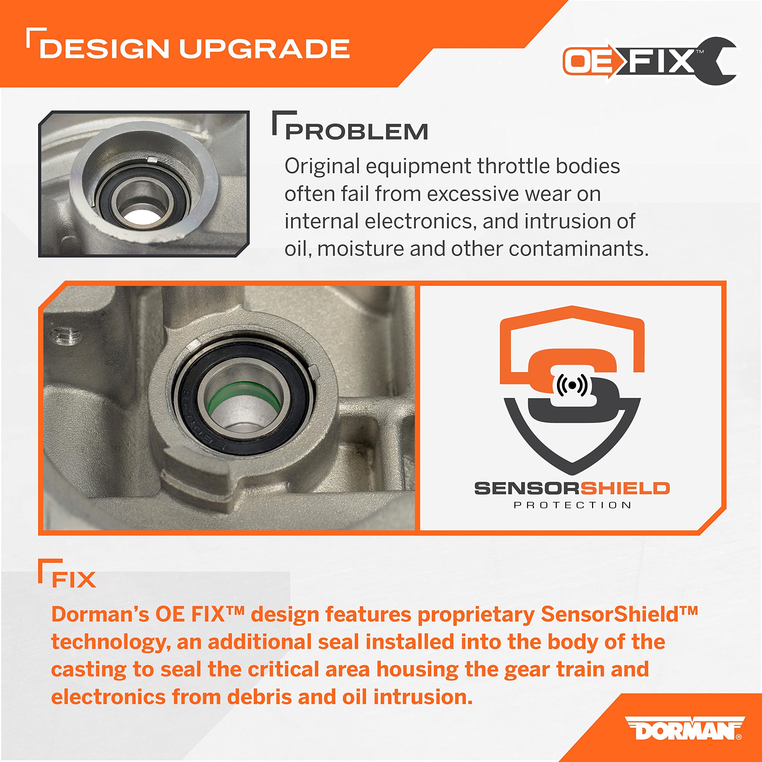 Dorman 977-163 Electronic Throttle Body Replacement for Chrysler Dodge Jeep Vehicles - Compatible with Select Models (OE FIX Solution) - Improve Engine Performance & Fuel Efficiency