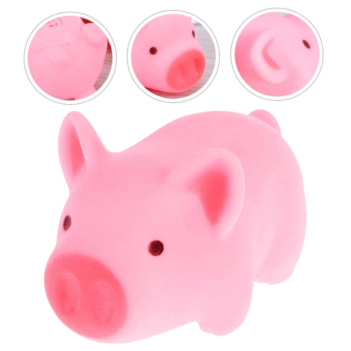 HEMOTON 30 Pcs Squeaky Piggy Bath Toys - Fun Pool Floating Toys for Toddlers & Kids, Plastic Animal Bathtub Play Set for Sensory Water Play & Baby Bath Time