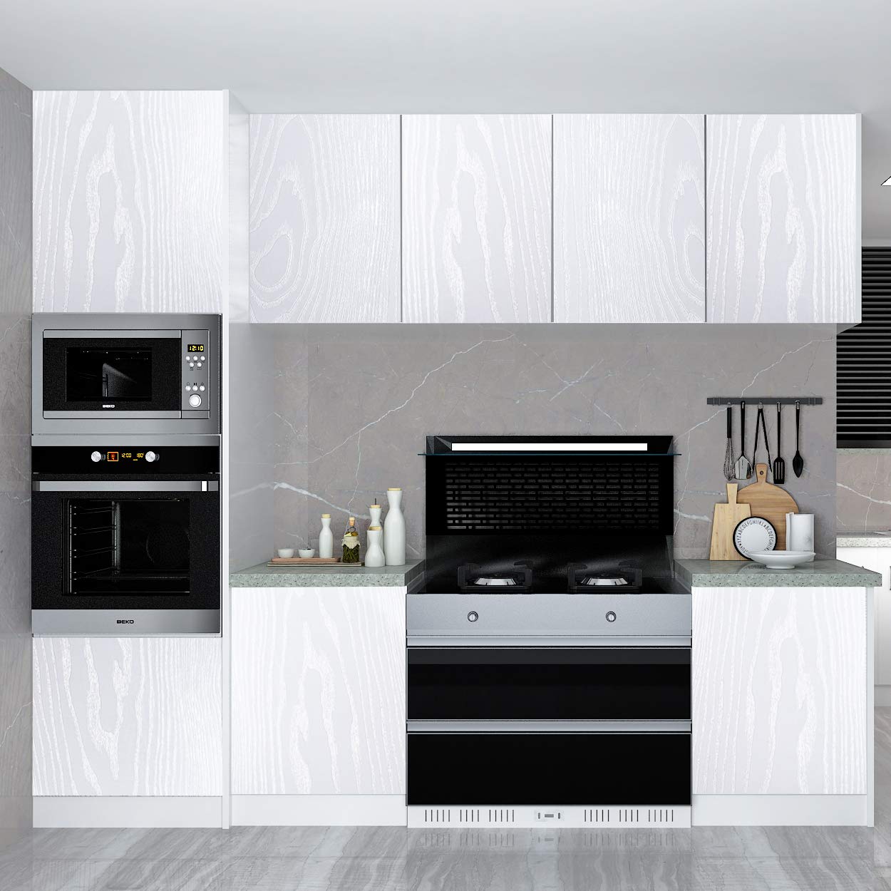 Livelynine White Wood Peel and Stick Wallpaper - 15.8
