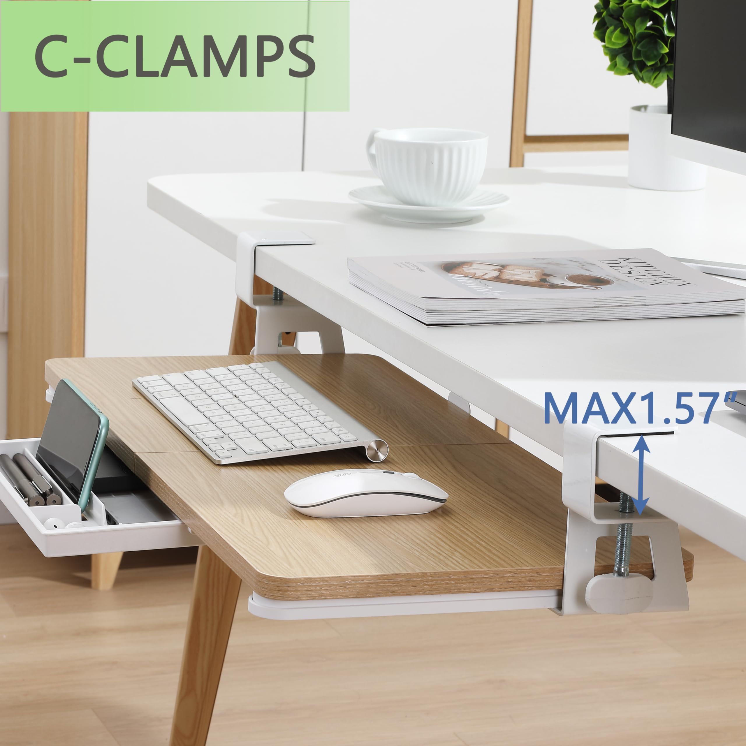 Ergonomic Under Desk Keyboard Tray - 26.77