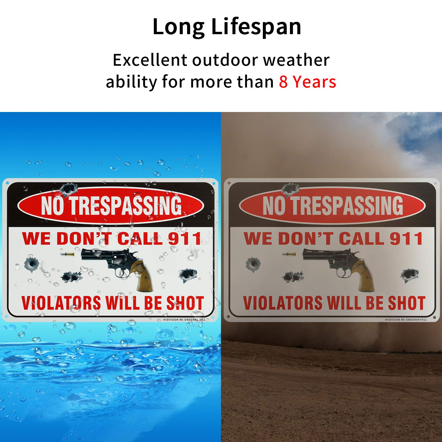 2 Pack Gun Sign - 12