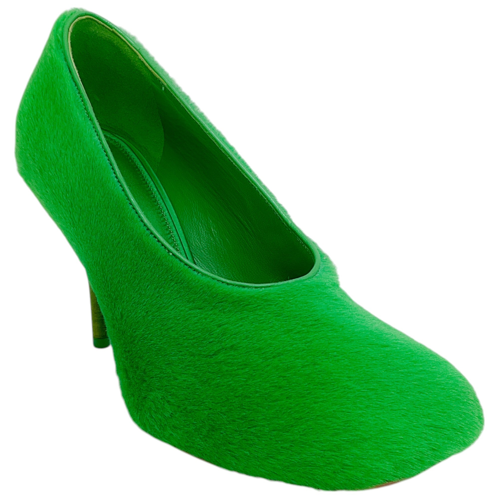 Givenchy Absynthe Green Shearling Show Pumps - Luxury Women's High Heels for Evening Parties & Special Occasions