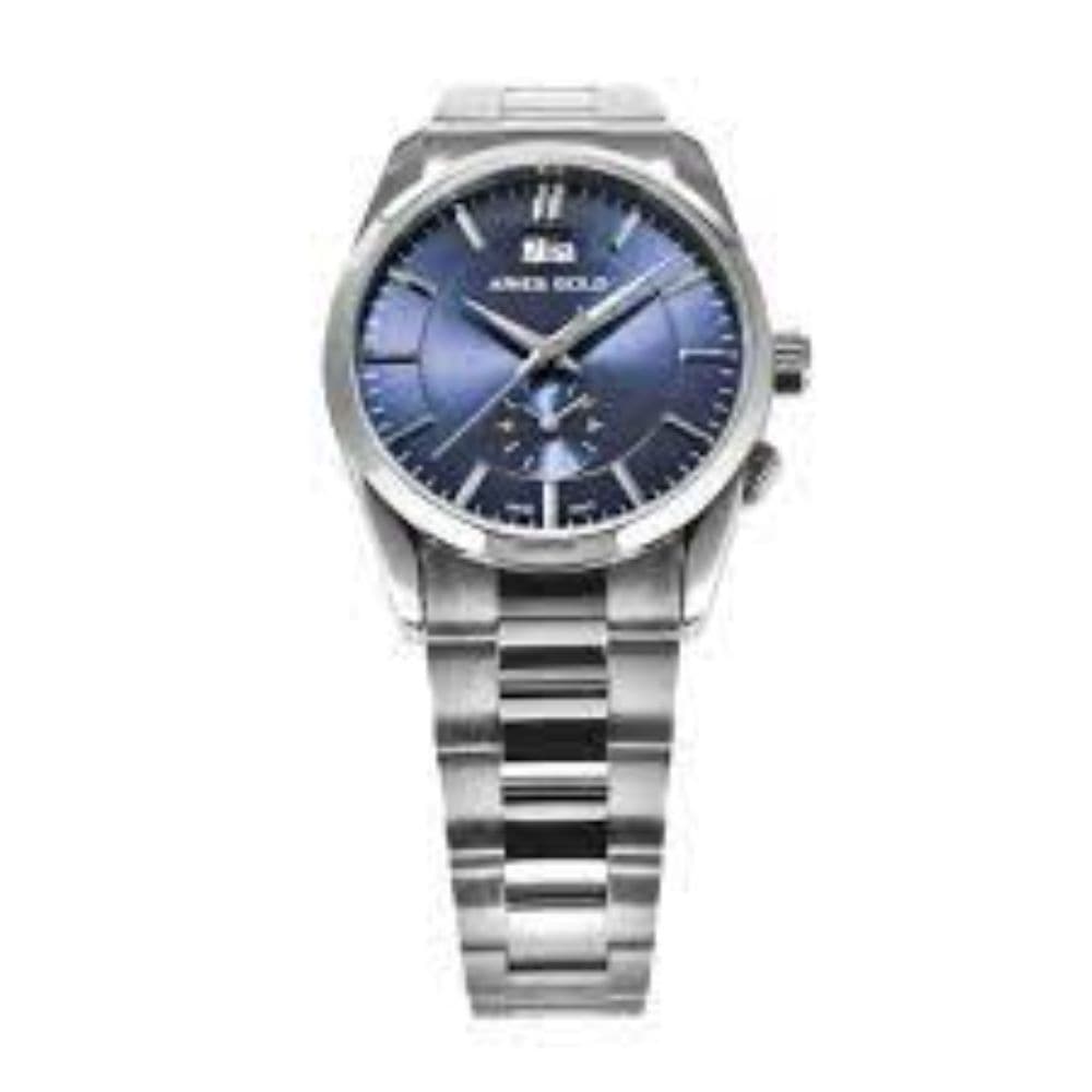 ARIES GOLD URBAN Silver Star Stainless Steel Men's Watch - Waterproof Chronograph for Business, Casual & Outdoor Activities
