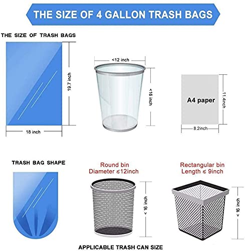 Eco-Friendly Small Purple Trash Bags - 100 Count (5 Rolls) | Portable Garbage Can Liners for Bathroom, Office, Bedroom & Home Waste Bins | Perfect for Daily Use, Travel & Camping