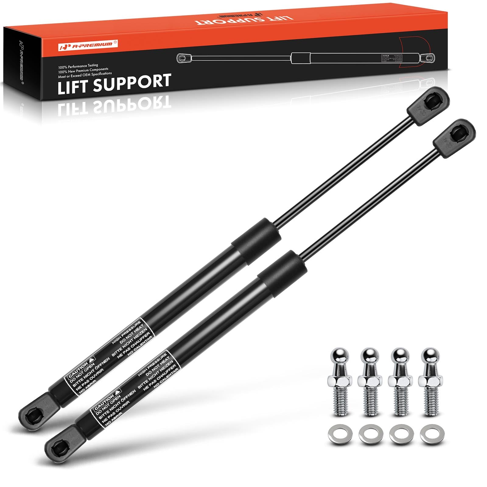 Premium 11.57 Inch 13lb Gas Spring Struts - Heavy Duty Lift Supports for Toolbox, Cabinet, Sliding Window, Storage Bed, Bench Lids & Basement Doors (2-PC Set) | Perfect for Automotive, RV, Marine & Home Storage Solutions