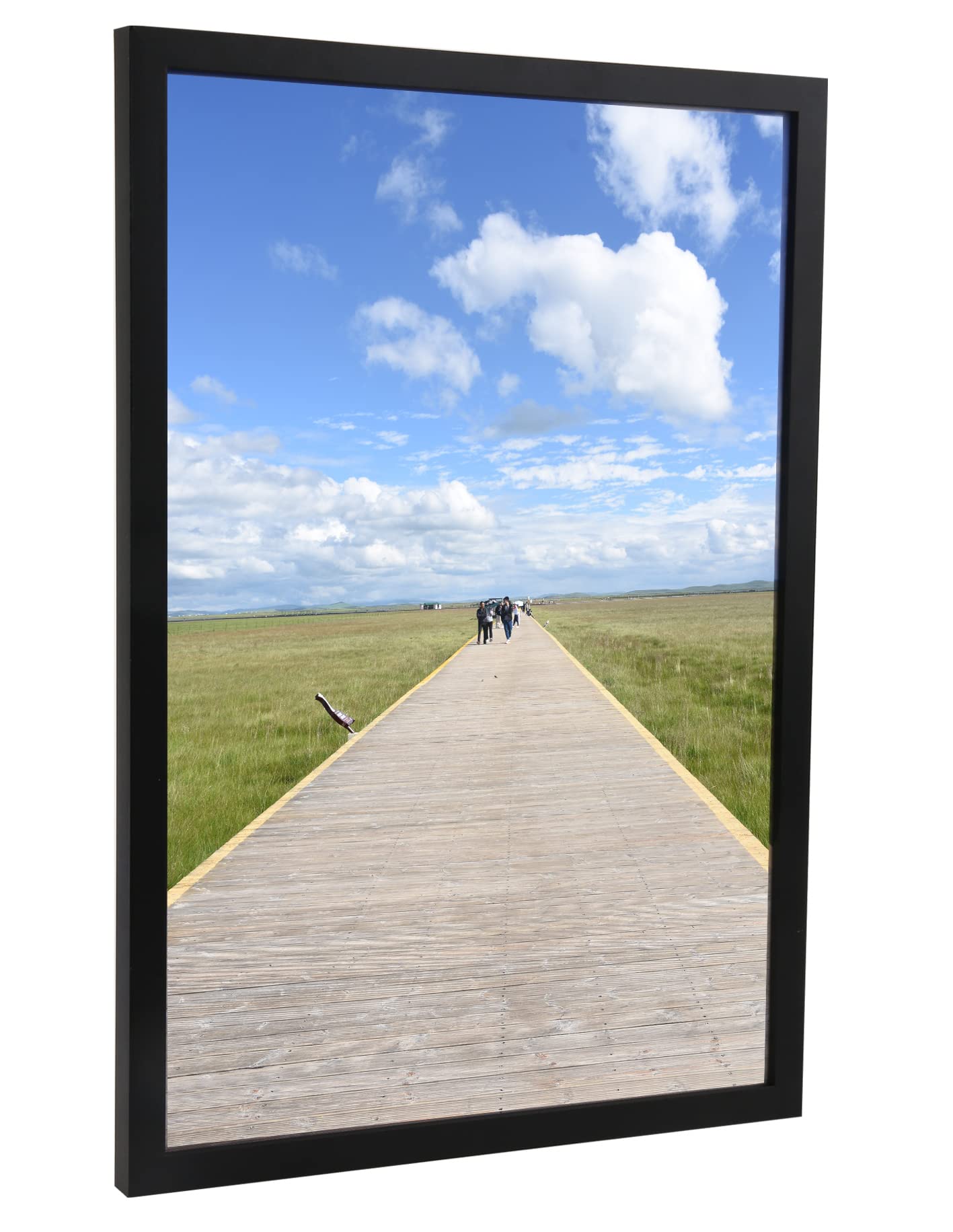 Aynoo 18x24 Black Wooden Poster Frame - Premium Wood Picture Frame for Wall Art, Gallery Collage Display - 1 Pack - Perfect for Home Decor, Office, and Gift Giving