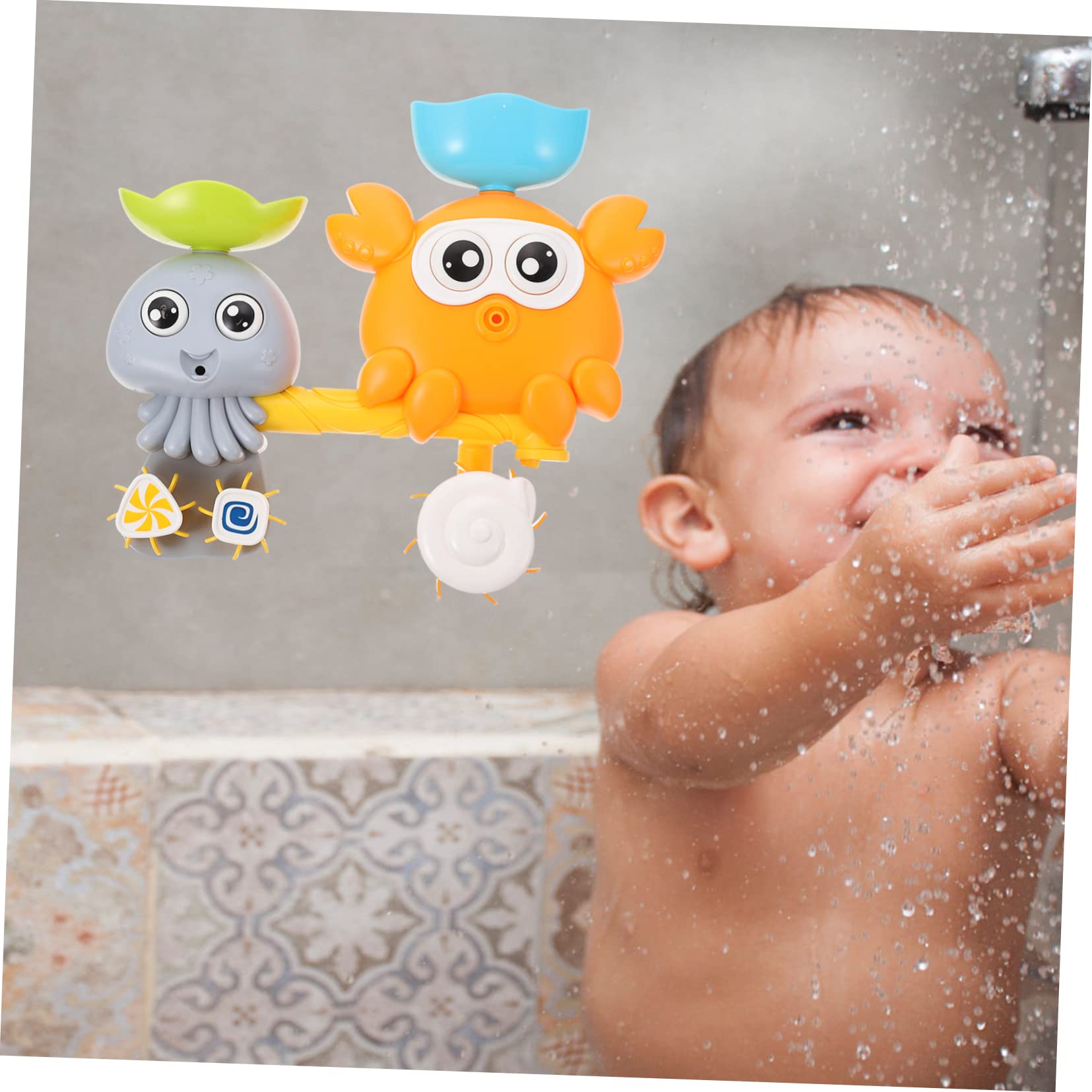 HEMOTON 3-Piece Water Play Bath Toys Set for Kids - Fun Bathtub Floating Toys for Toddlers & Children (BPA-Free ABS Plastic) - Perfect for Bath Time, Pool Parties & Sensory Play