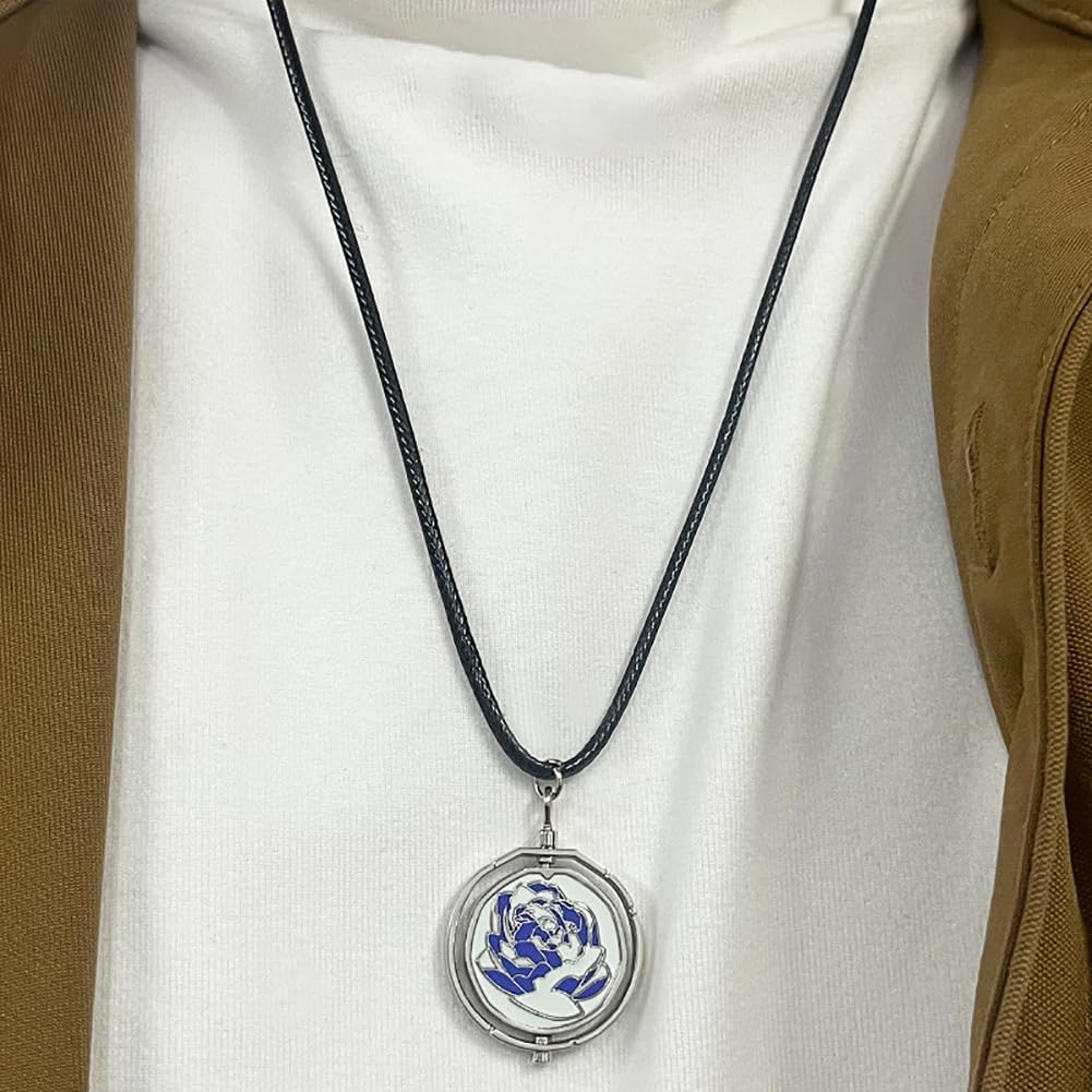 Vi Arcane Hextech Crystals Rotatable Pendant Necklace - Official League of Legends Cosplay Jewelry for Halloween, Christmas & Birthday Gifts | Perfect for Cosplay Events, Anime Conventions & LOL Fans