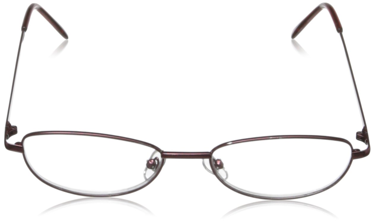 Foster Grant Men's Larsyn Oval Reading Glasses +1.00 to +4.00 Strength – Lightweight Metal Frame for Reading, Office & Computer Use
