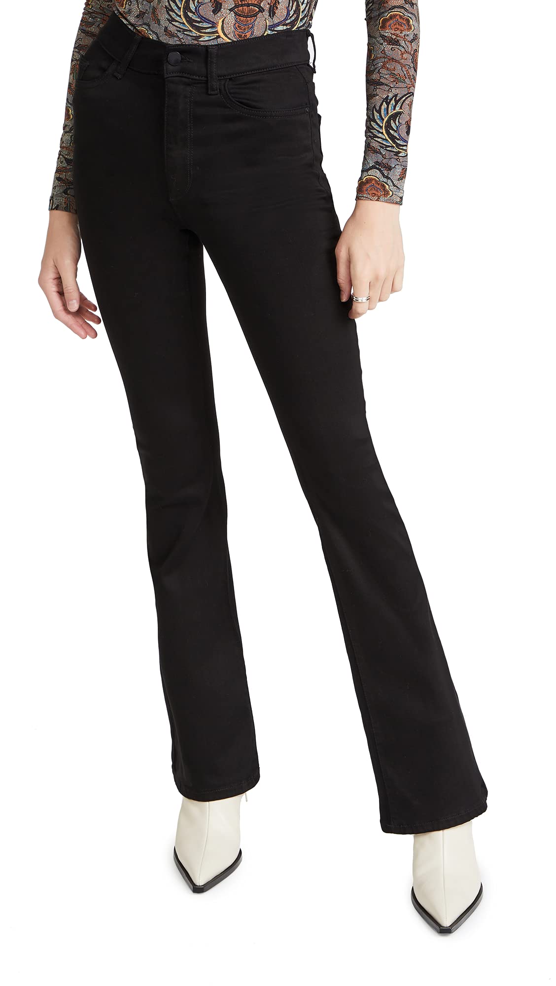 DL1961 Women's Bridget Mid Rise Bootcut Jeans - Stretch Denim Pants for Casual Wear & Everyday Comfort | Perfect for Work, Weekend Outings & Date Nights