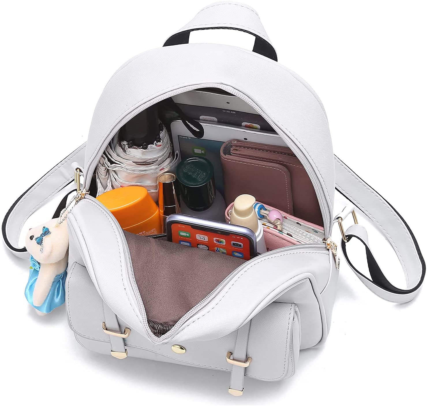Cute Mini Backpack for Girls - PU Leather Small Backpack Purse Set for Teens & Kids | School, Travel, Shopping & Daily Use