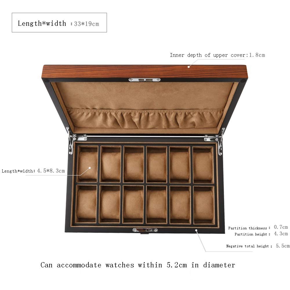 Premium Zebra Wood Watch & Jewelry Display Box - Solid Wood Watch Storage Case for Bracelets, Rings & Business Gifts | Luxury Watch Organizer for Christmas, New Year & Special Occasions | Perfect for Home, Office & Retail Display