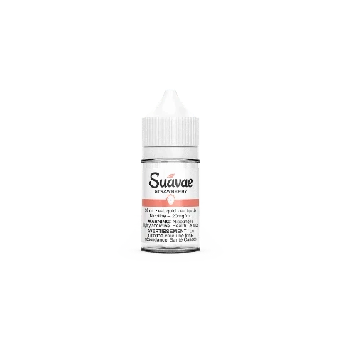 SUAVAE Salts Strawberry Nicotine Salt E-Liquid - 30mL Bottle for Refillable Vape Pods & E-Cigarettes