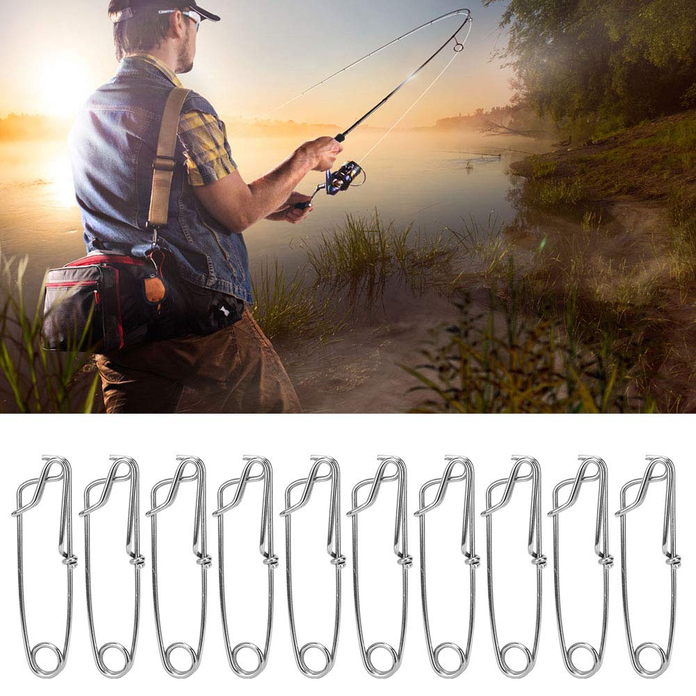 Alomejor Stainless Steel Longline Tuna Clip - Heavy Duty Fishing Snap Swivels & Branch Hanger for Saltwater Trolling - Perfect for Offshore Big Game Fishing and Commercial Longline Operations