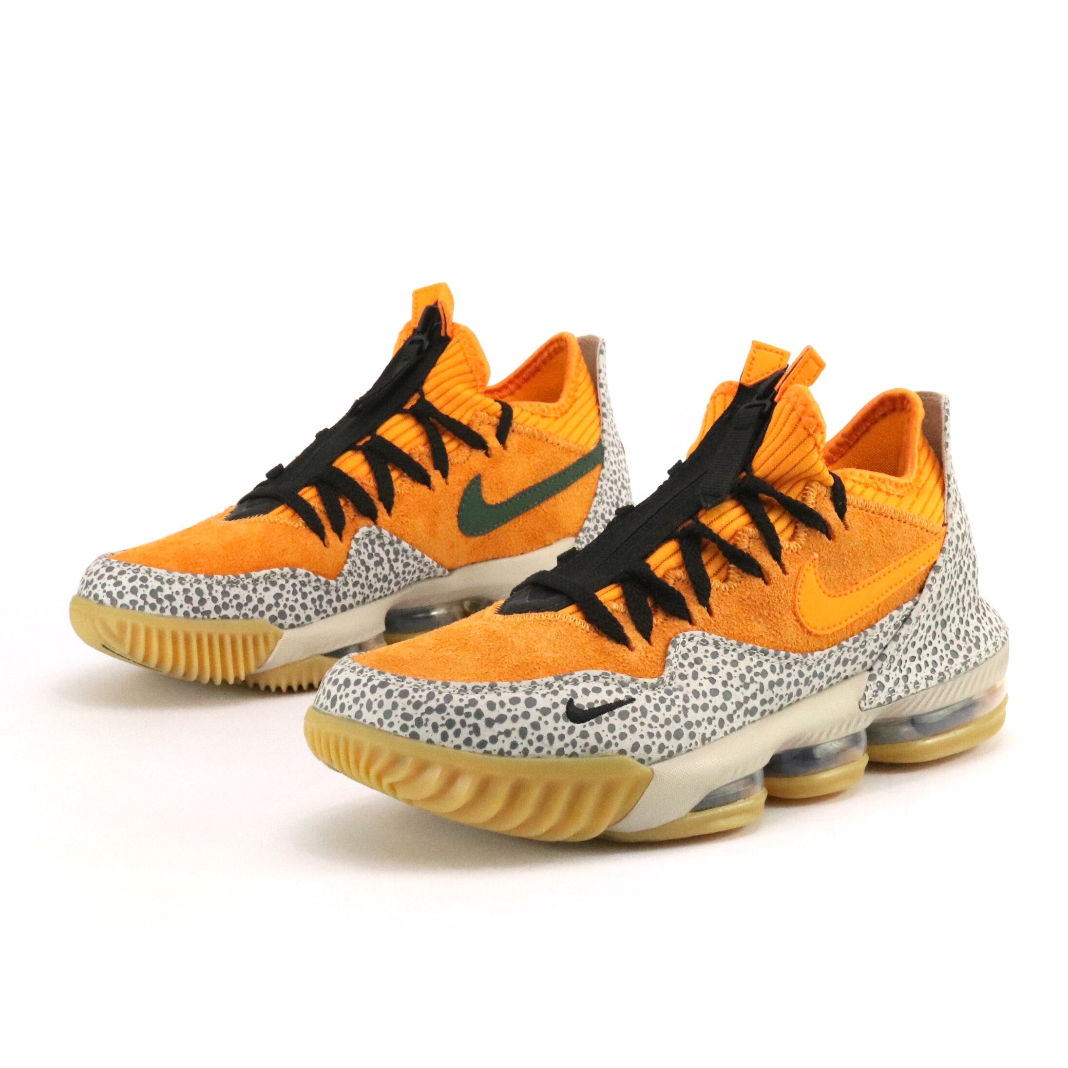 Lebron 16 Low Atmos Safari Kumquat Black Basketball Shoes - Men's Sneakers for Court & Street Wear - Perfect for Basketball Games & Casual Outfits