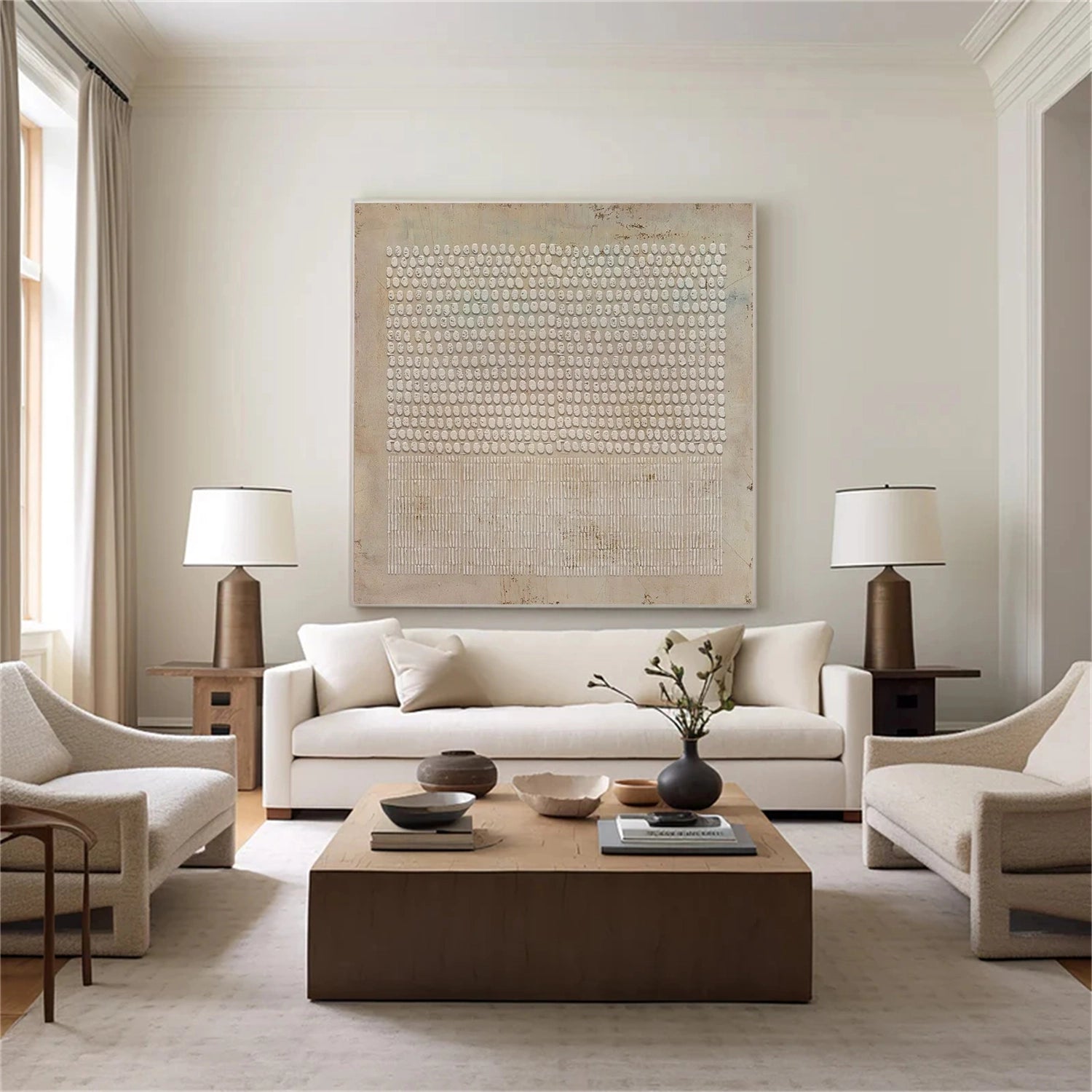 Abstract Tranquility Art Painting #WS025 - Modern Wall Decor for Living Room, Bedroom & Office - Calming Abstract Artwork for Home & Workspace