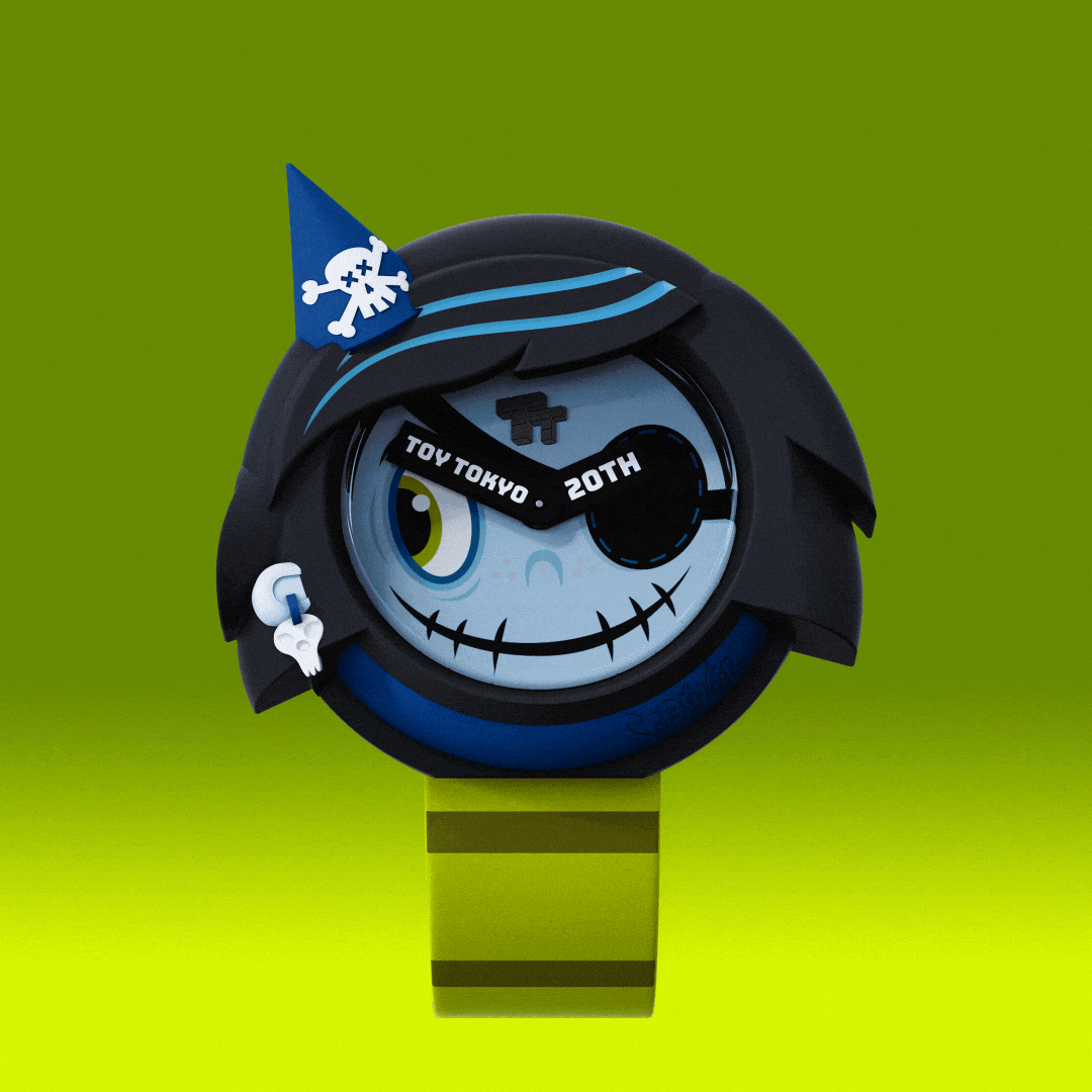 Scary Girl Nathan Jurevicius Watch by Toy Tokyo x Misfit - Limited Edition Collectible Art Watch for Horror Fans - Perfect for Cosplay, Halloween Costumes, and Pop Culture Collectors
