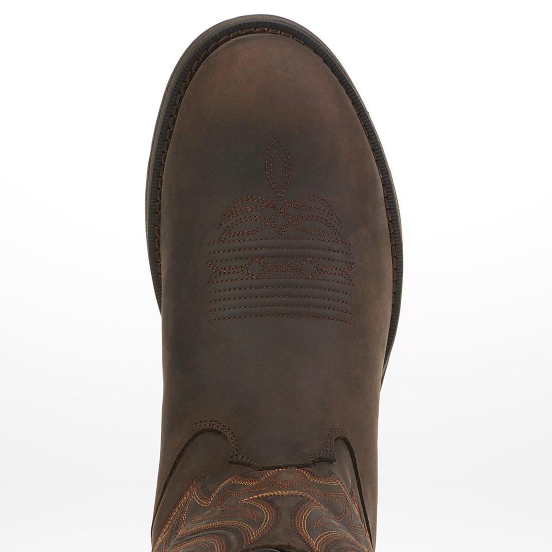 Rebel Chocolate Brown Pull-On Western Boots for Women - Comfortable & Stylish Cowboy Boots for Riding, Country Fashion & Everyday Wear