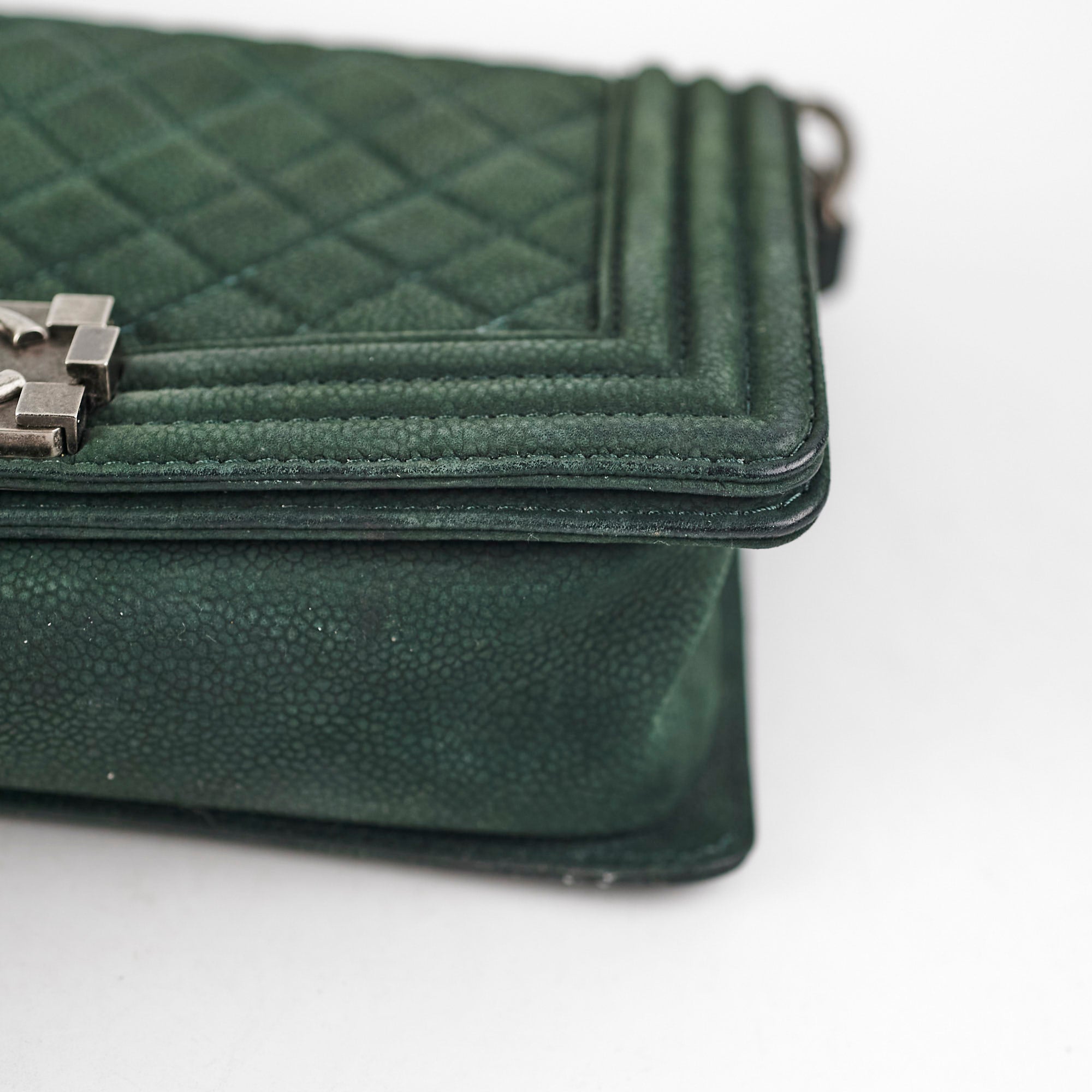 Chanel Old Medium Boy Bag in Oliver Green - Luxury Crossbody Handbag for Women, Perfect for Parties, Dates & Everyday Use