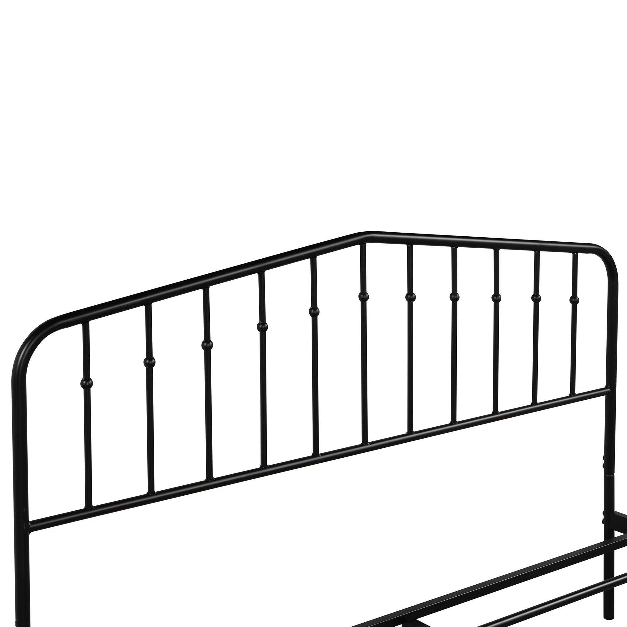RUNNA Queen Size Metal Bed Frame with Headboard & Footboard - Sturdy Platform Bed Frame, No Box Spring Needed, Under Bed Storage Space - Perfect for Modern Bedrooms, Guest Rooms & Small Apartments