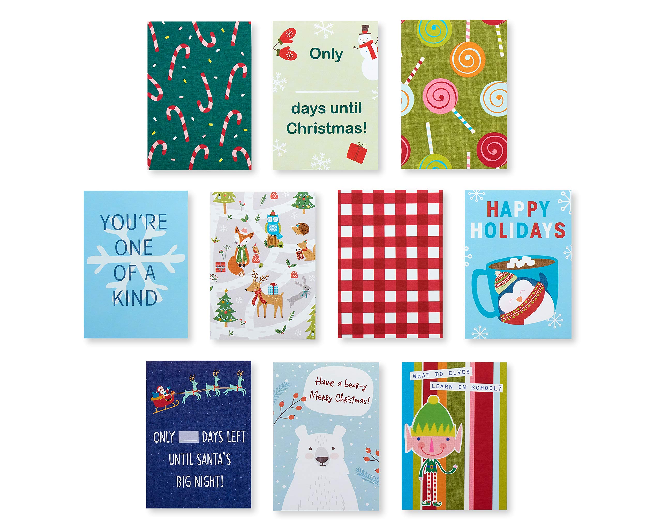 40-Count American Greetings Mini Christmas Cards for Kids - Holiday Cheer Lunchbox Notes, Classroom Gifts & Stocking Stuffers