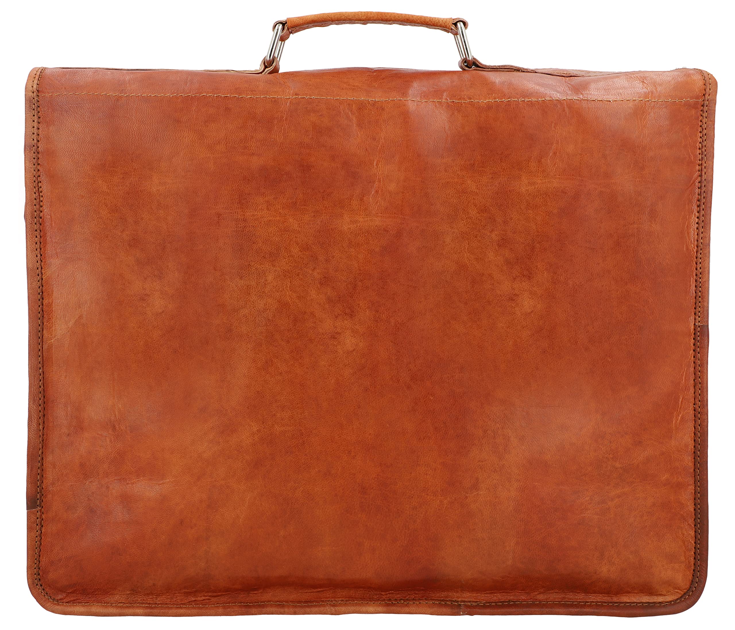 Gusti Leon Vintage Brown Leather Shoulder Bag - Business Messenger Briefcase for Men & Women | Perfect for Office, Travel & Everyday Use