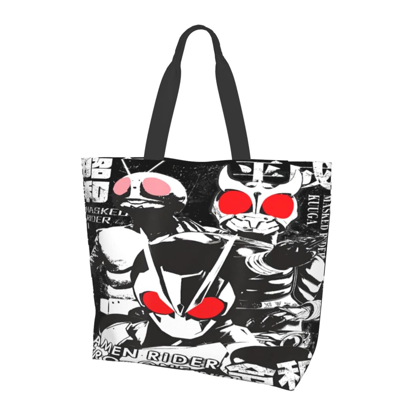 Anime Manga Kamen Rider Shoulder Bag - Stylish Tote & Grocery Shopping Bag for Women & Men - Perfect for Cosplay, Conventions, School & Daily Use
