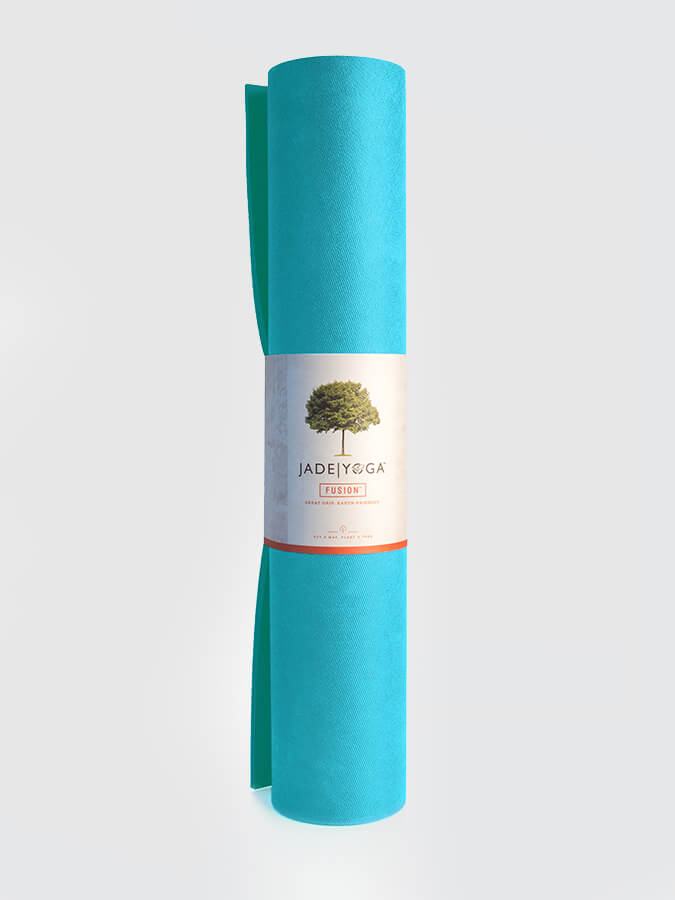 Premium Jade Yoga Fusion 68 Yoga & Pilates Mat - 8mm Thick Non-Slip Eco-Friendly Mat for Home & Studio Workouts - Ideal for Hot Yoga, Meditation & Fitness Training