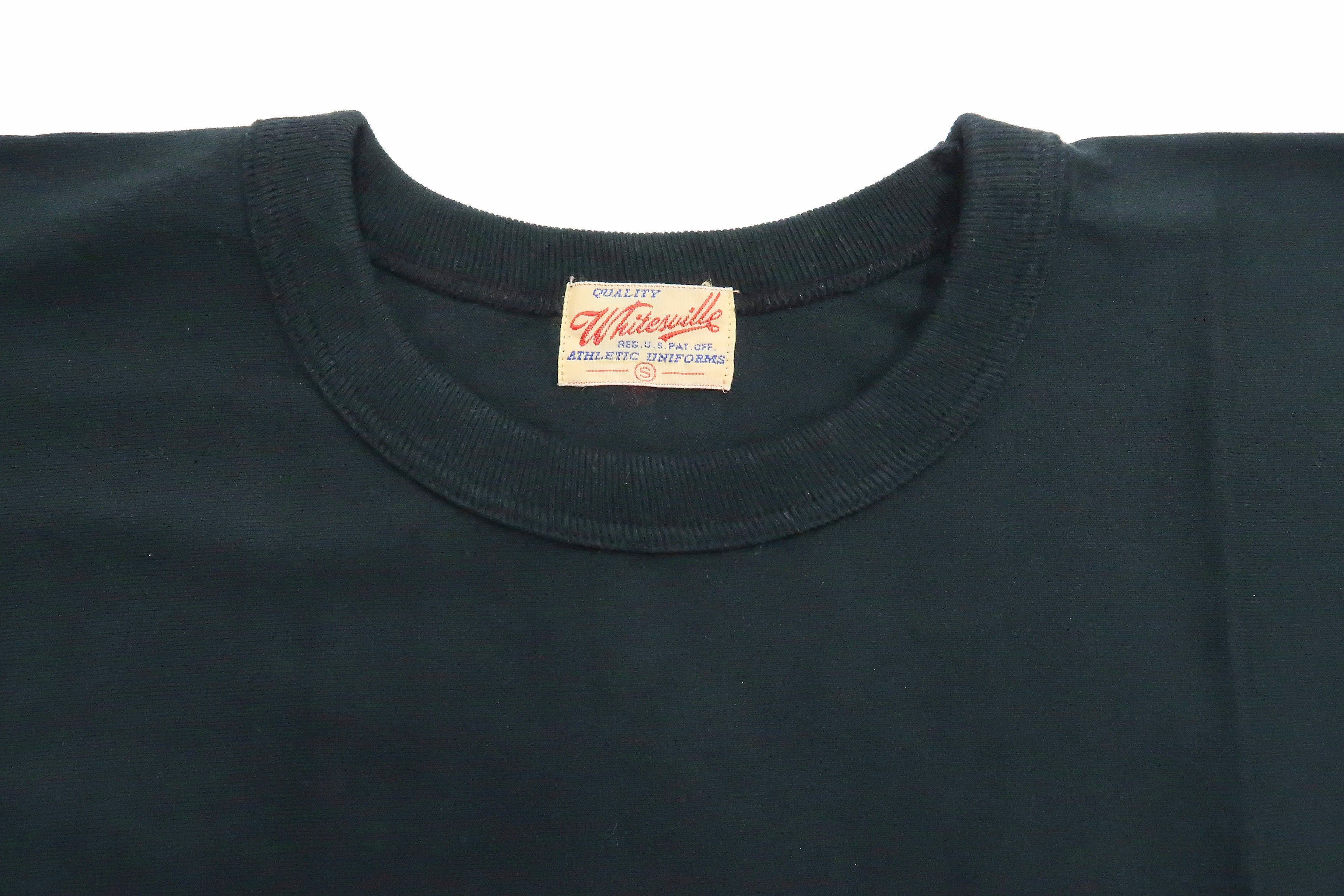 Whitesvill Plain T-Shirt for Men - Heavyweight Short Sleeve Tee with Rib Side Panels (WV78930-119) - Black | Casual Wear, Gym, Street Fashion