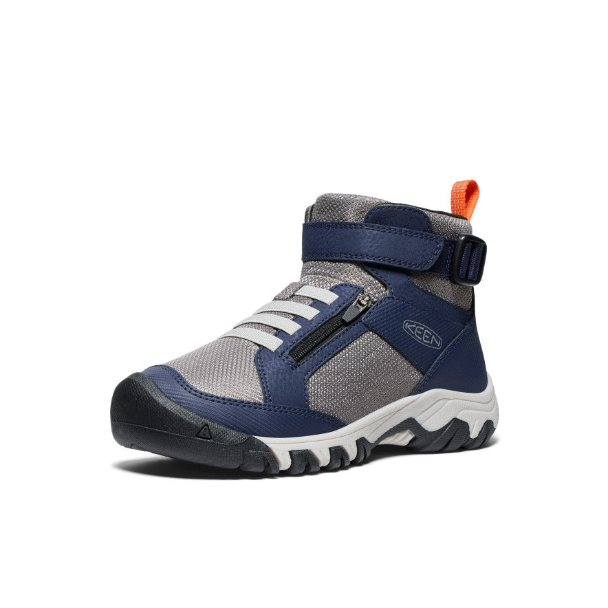 Big Kids' Targhee Boundless Hiking Boots - Navy/Steel Grey | Waterproof & Durable Outdoor Shoes for Boys & Girls | Perfect for Hiking, Camping & Backpacking Adventures