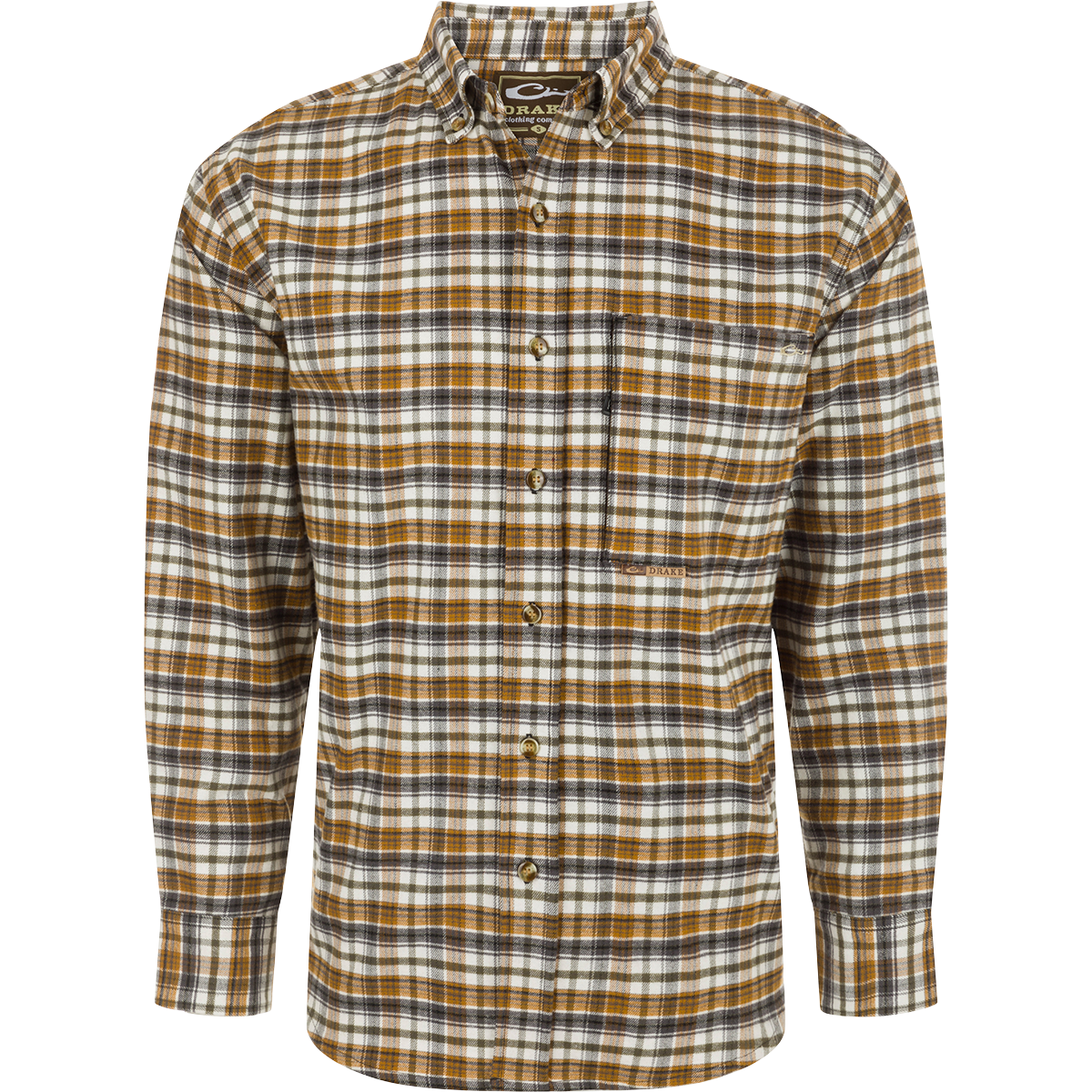 Autumn Brushed Twill Plaid Button Down Long Sleeve Shirt for Men - Comfortable Fall Flannel Shirt for Casual Wear, Outdoor Activities & Layering