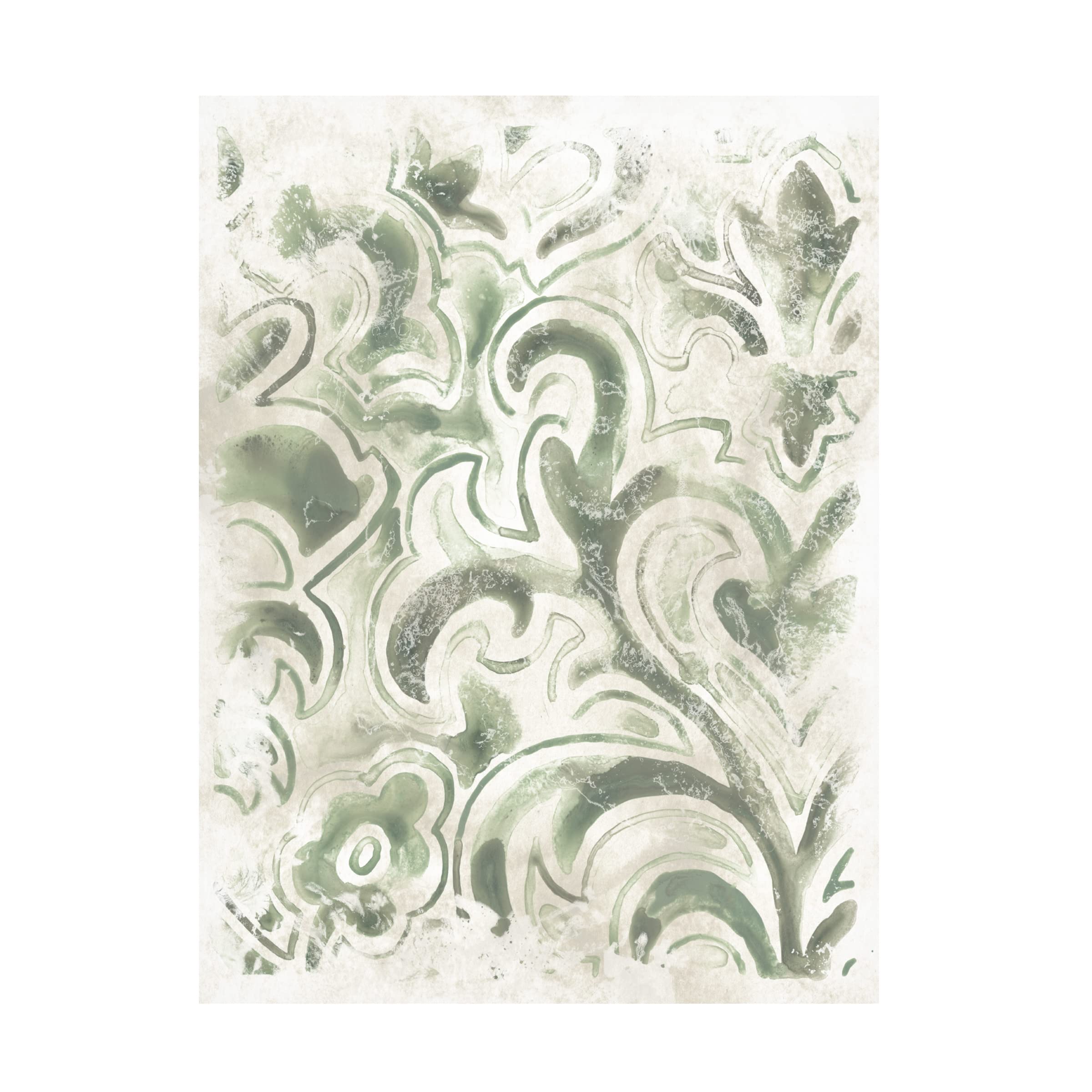 Trademark Fine Art 'Ancient Tile IV' Canvas Art Print by June Erica Vess - Vintage Wall Decor for Living Room, Bedroom & Office