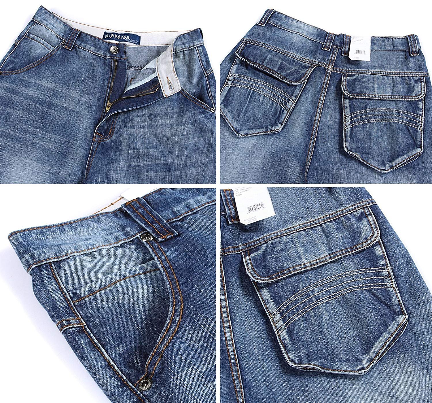 Men's Baggy Hip Hop Jeans Plus Size 30-46 with Multi-Pockets | Skateboard Cargo Pants for Men | Tactical Denim Joggers | Perfect for Streetwear, Urban Fashion & Skateboarding