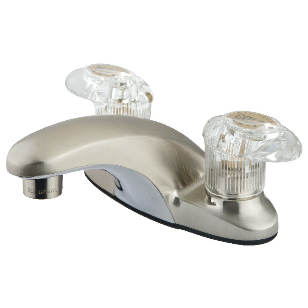 Kingston Brass KB6151LP 4-Inch Centerset Bathroom Faucet - Chrome Finish, Single Handle, Low Lead Compliant - Perfect for Bathroom Sink Vanity, Powder Room, and Guest Bath Installation