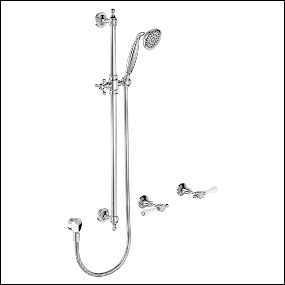 FIENZA Lillian Lever Rail Shower Set - Chrome Finish 339103 - Modern Bathroom Faucet for Luxurious Shower Experience