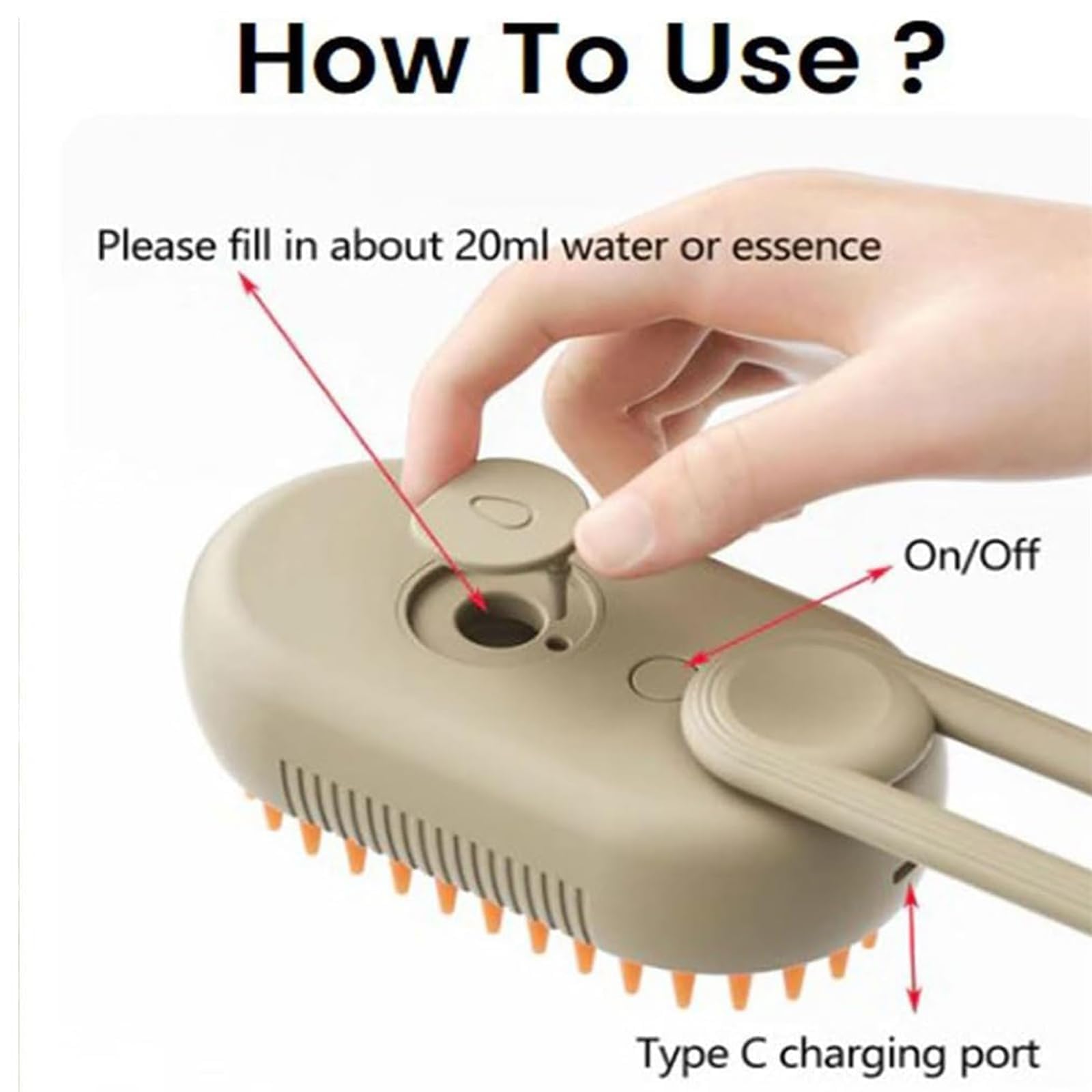 Chevaroo 3-in-1 Self-Cleaning Steam Pet Brush for Dogs & Cats - Silicone Bristle Head with 360° Rotation for Effective Shedding Control & Grooming (Grey, 2-Pack) | Perfect for Home Pet Care & Professional Grooming Sessions