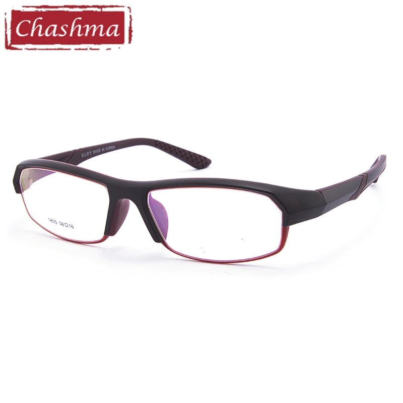 Titanium Full Rim Rectangular Sports Eyeglasses for Men - Lightweight Durable TR90 Frame - Perfect for Running, Cycling & Outdoor Activities