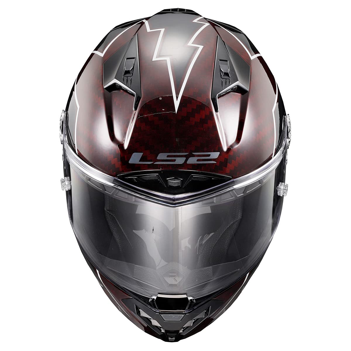 LS2 Thunder Carbon Lightning Motorcycle Helmet (Gray/Black) - 2X-Large - Lightweight & DOT Certified for Street Biking & Cruiser Riders