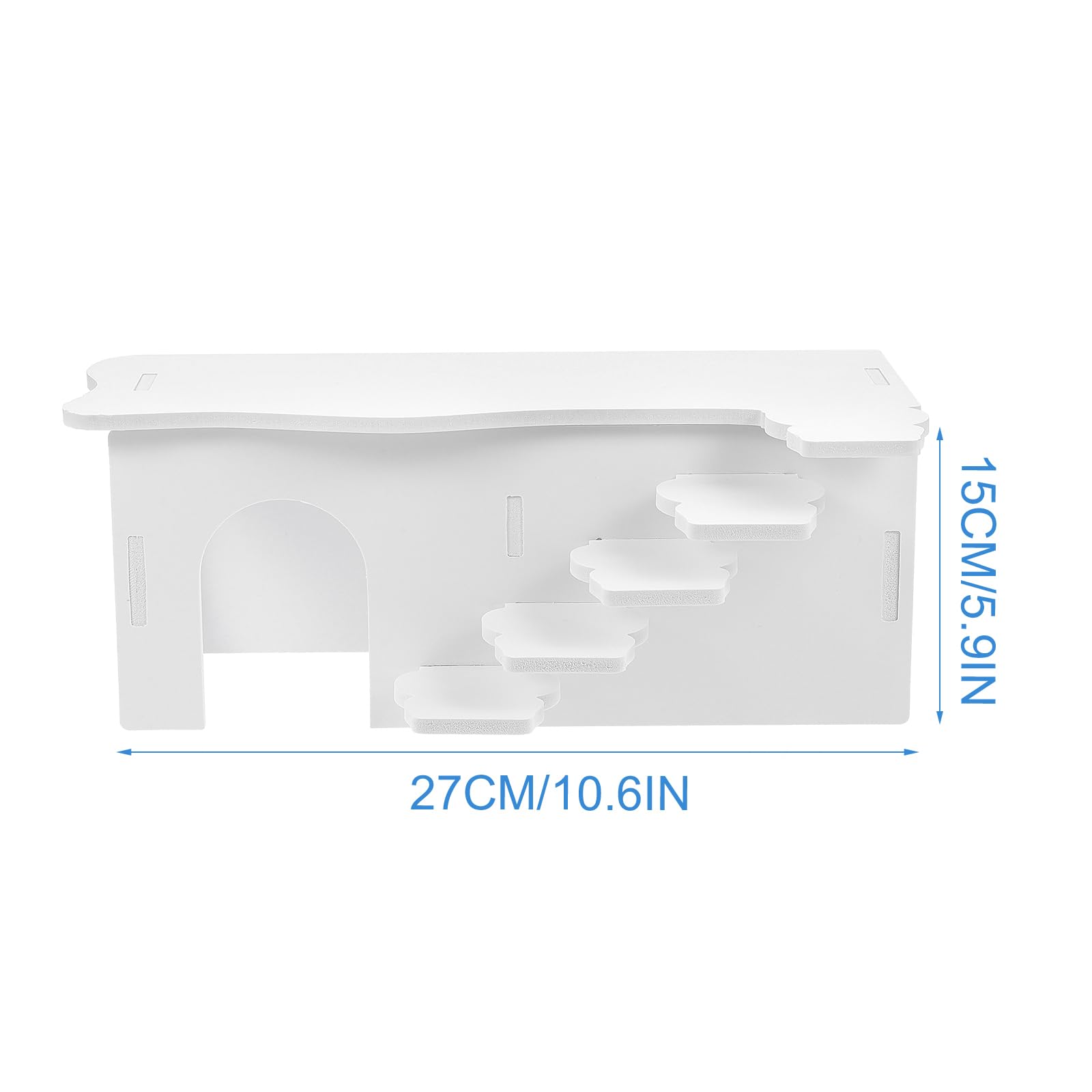 POPETPOP Plastic Hamster Hideout - Small Animal Ladder House for Guinea Pigs, Rats & Birds - Cozy Resting & Play House for Pets | Perfect for Cage Accessories & Small Animal Enrichment