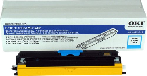 Oki OEM Toner 44250715 Cyan Cartridge - Compatible with Oki Printers | High-Quality Color Laser Printing Supplies for Office & Home Use