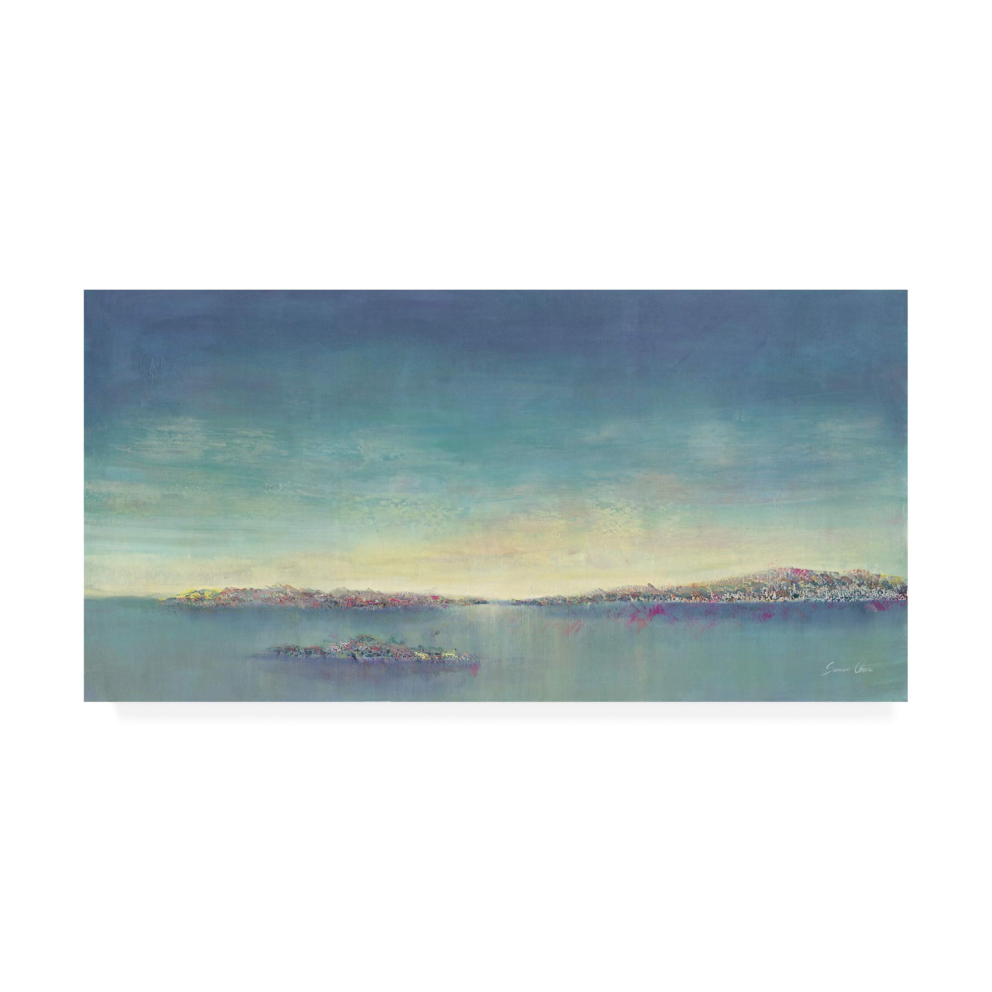Trademark Fine Art MA01048-C2447GG Tranquility I by Samin Chase, 24x47 - Modern Abstract Canvas Wall Art for Living Room, Bedroom & Office Decor