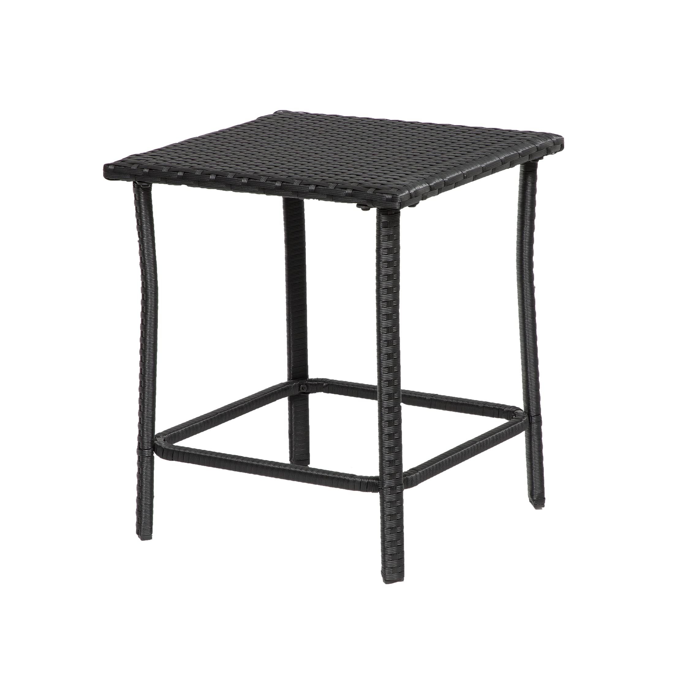 WestinTrends Melvi 3-Piece All-Weather PE Rattan Patio Furniture Set - Outdoor Wicker Bistro & Conversation Set in Black & Beige - Perfect for Backyard, Garden, Poolside & Balcony Relaxation