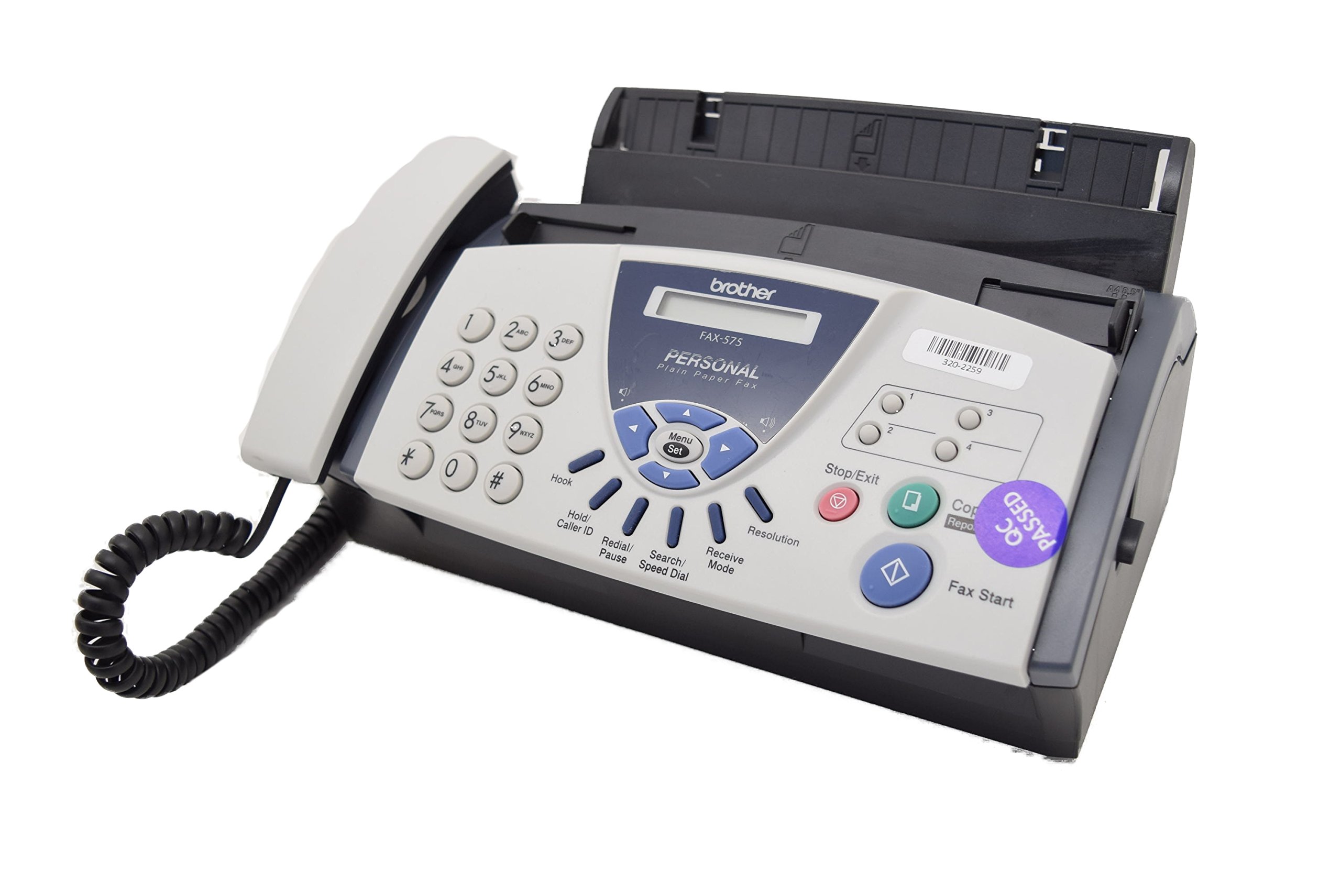 Brother FAX-575 All-in-One Fax Machine with Phone and Copier - Perfect for Home Office & Small Business Document Management