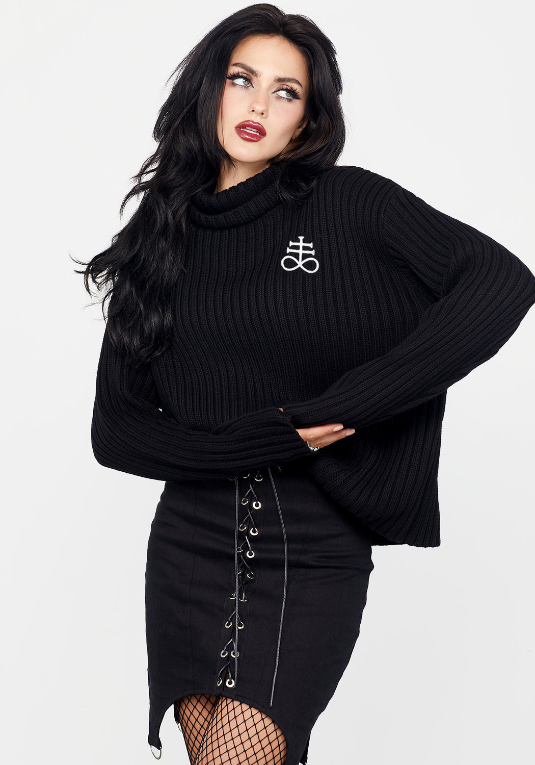 Leviathan Funnel Neck Jumper - Stylish Winter Sweater for Women & Men | Cozy Oversized Knit Pullover for Cold Weather, Office Wear & Casual Outfits