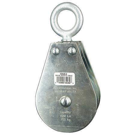 Heavy Duty Pulley Block for Wire Rope - 5/16