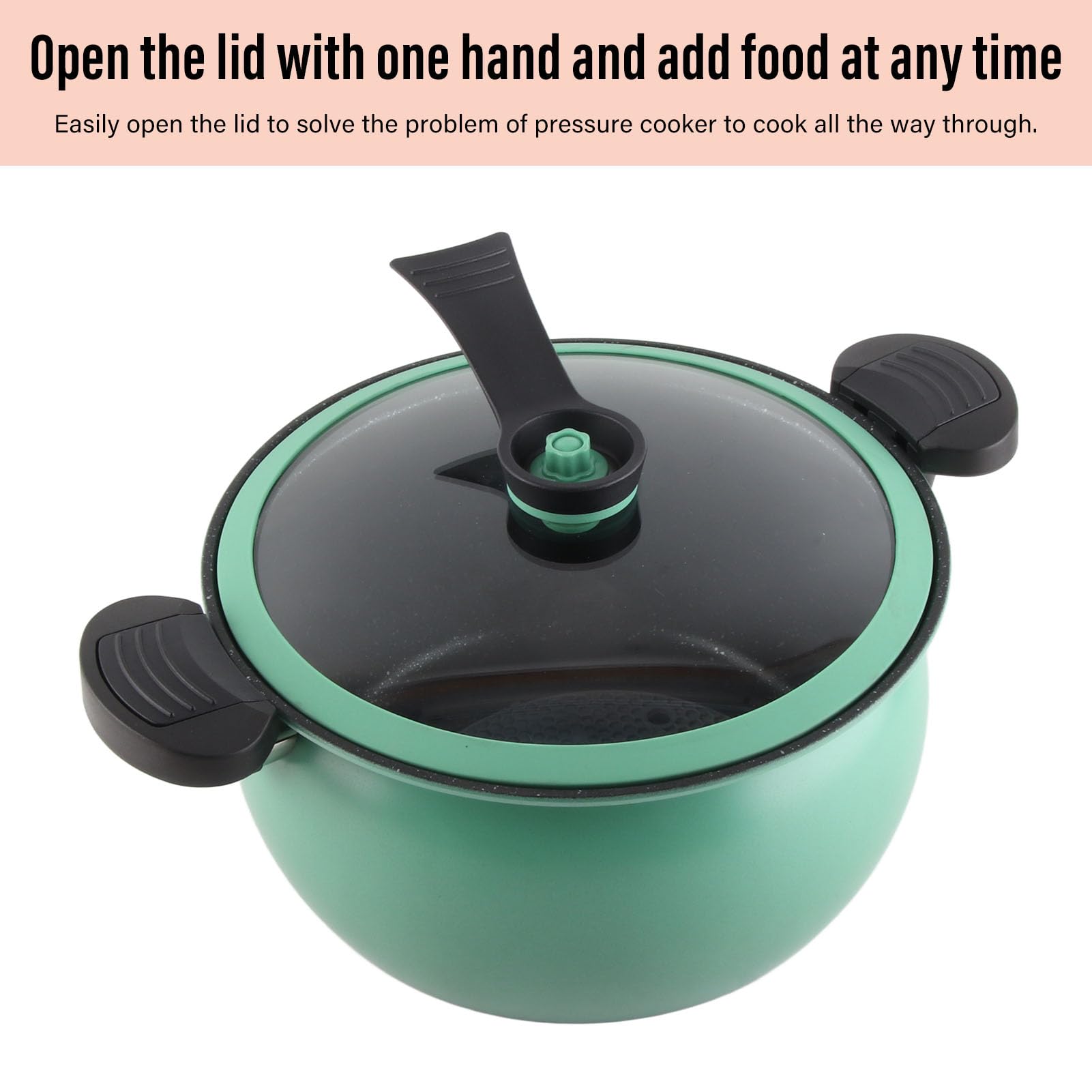 7L Multi-Functional Non-Stick Pressure Cooker - Fast Cooking Microwave Safe Stew Pot (31x28x17cm) for Home Kitchen, Camping & Meal Prep