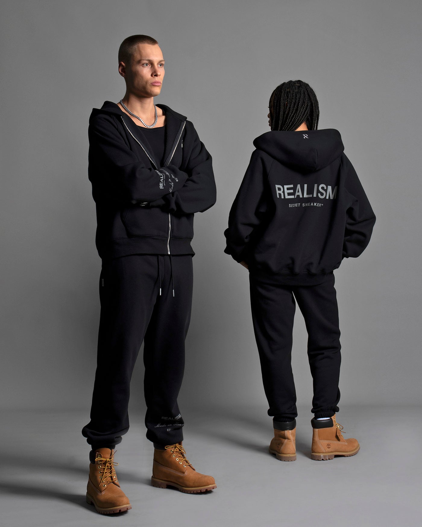 SSS Realism Radiant Zip Hoodie for Men & Women - Black Pullover Jacket for Casual Wear, Gym & Outdoor Activities