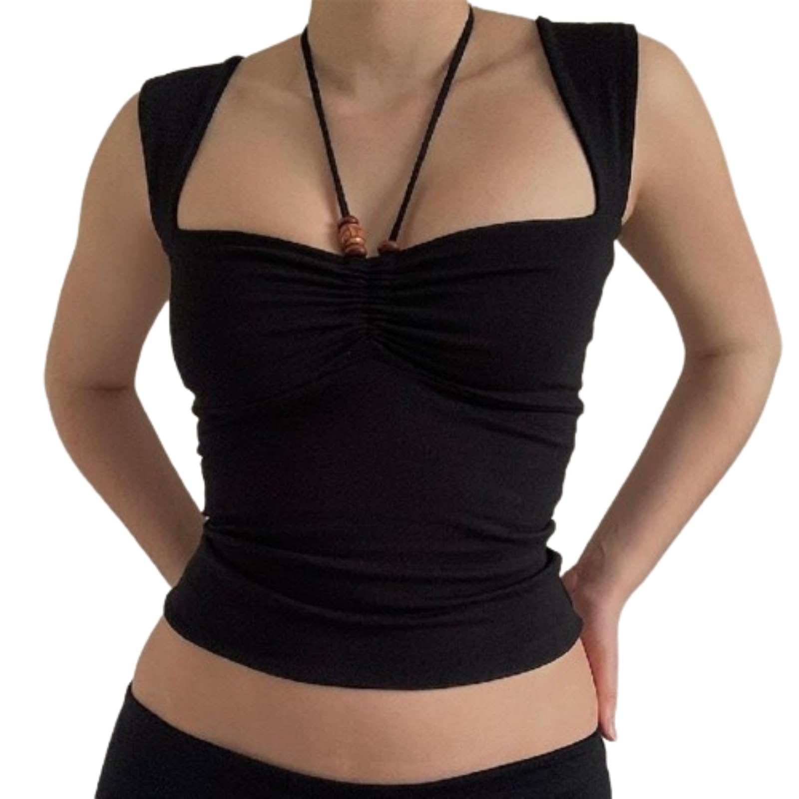 Y2K Aesthetic Tank Tops for Women - Sexy Bodycon Strap Tops | Trendy Y2K Fashion for Clubbing, Parties & Summer Outfits